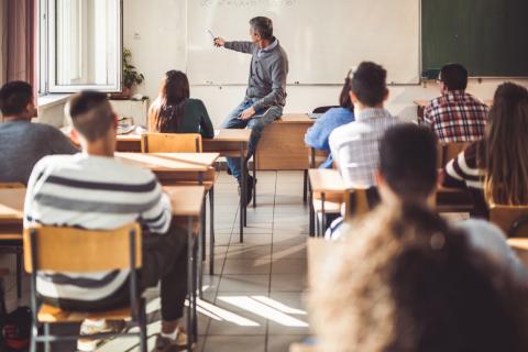 teacher in classroom